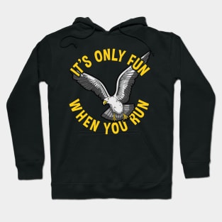 Crazy Seagull design for bird and sea lovers Hoodie